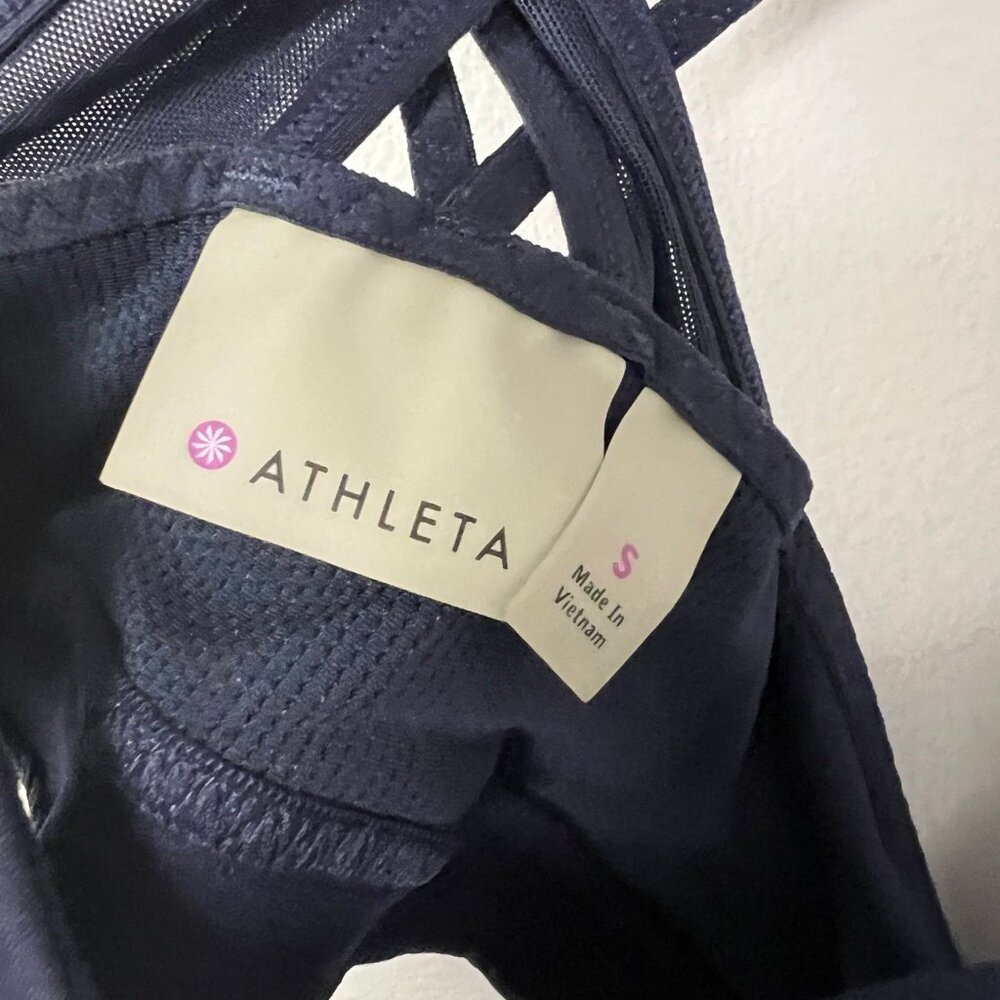 Athleta Small Blue Striped Tank Top - Picture 5 of 7